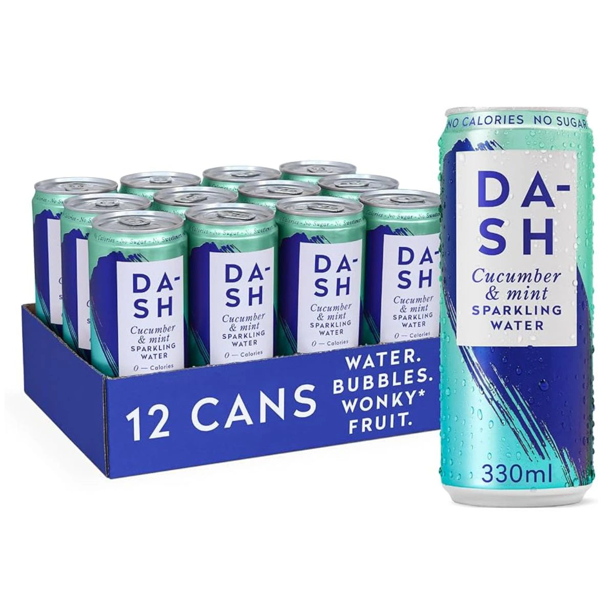 Dash Water Sparkling Cucumber & Mint 330ml - Case of 12