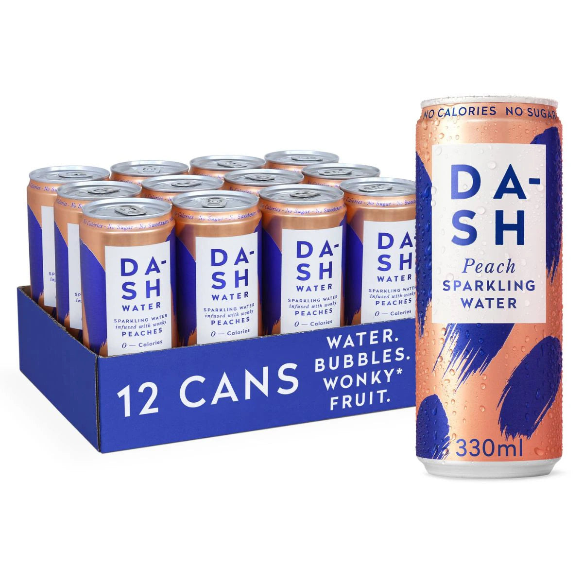 Dash Water Sparkling Peach 330ml - Case of 12