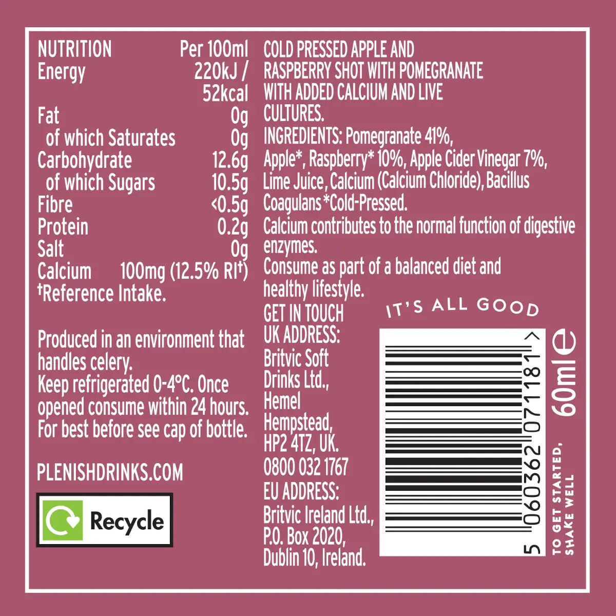 Plenish - Berry Gut Health Shots