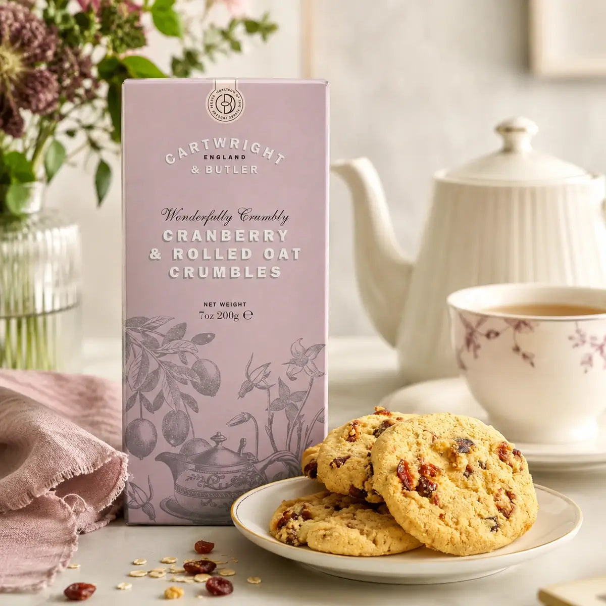 Cartwright & Butler - Cranberry Crumbles Biscuit 200g - Case of 6