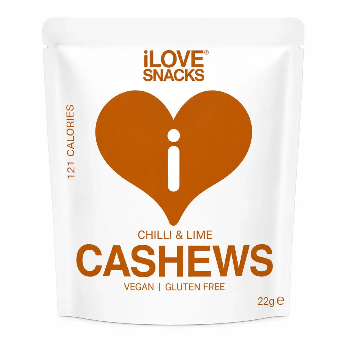 iLOVE SNACKS Chilli & Lime Cashews 22g - Case of 20