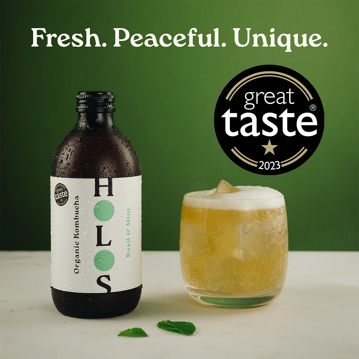 Holos Basil & Mint Organic Kombucha 330ml