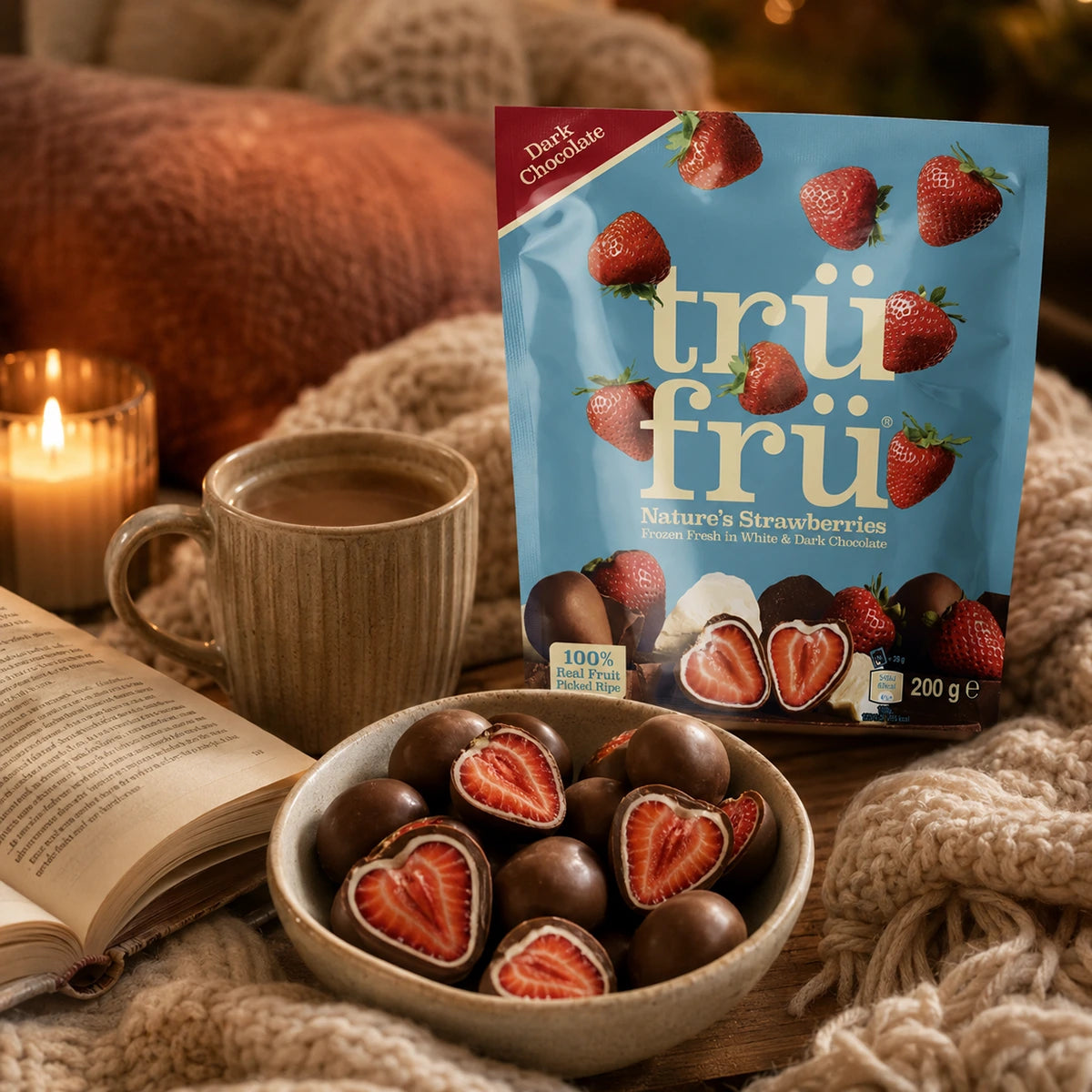 TruFru Mixed Pack – Frozen Chocolate-Covered Fruit Selection 5 x 200g