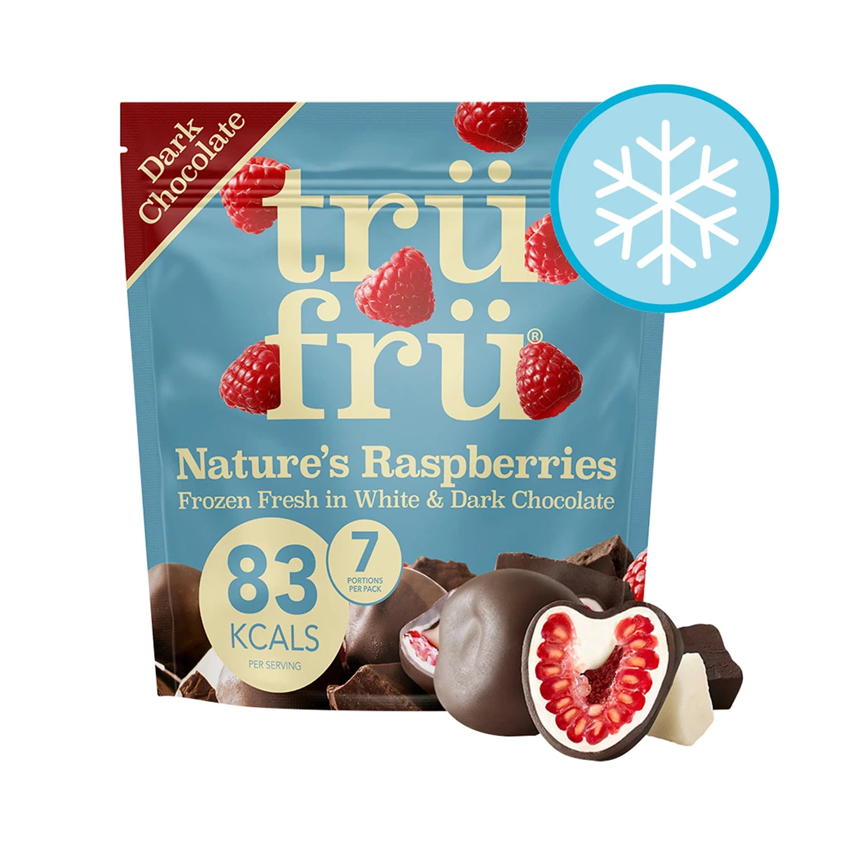 TruFru Raspberry & Dark Chocolate 200g - Case of 6