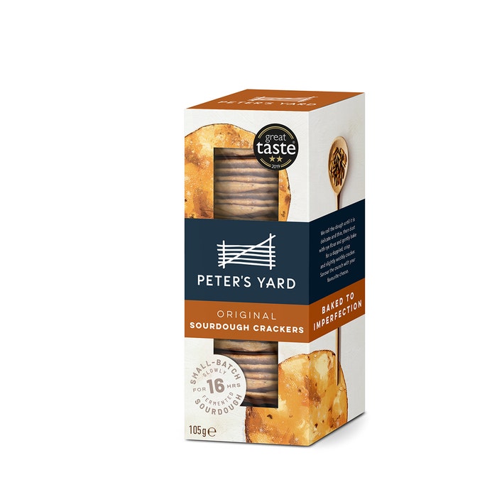Case of 12 x 105g Sourdough Crispbread Original - Mini from Peter's Yard.