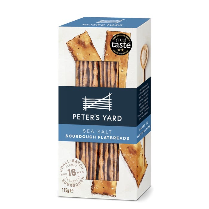Case of 8 x 115g Sea Salt Sourdough Flatbreads from Peter's Yard.
