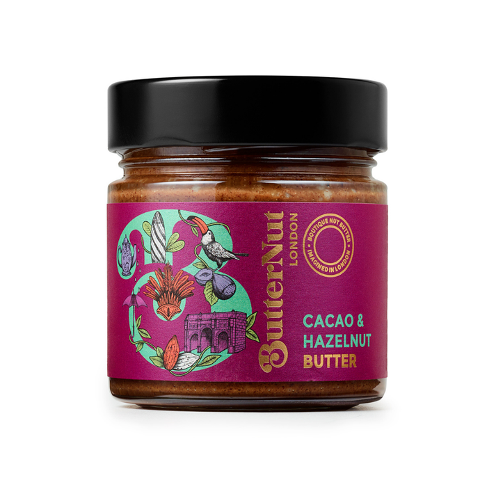 Case of 10 x 180g Cacao & Hazelnut Nut Butter from ButterNut of London