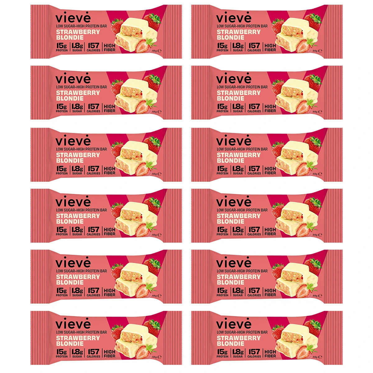 Vieve Protein Bar - Strawberry Blondie  12x44g - FODA Warehouse