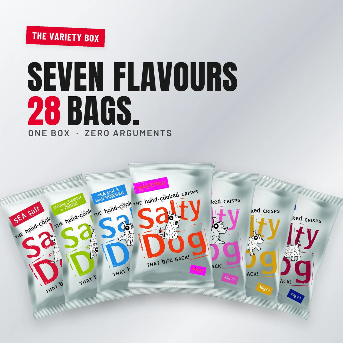 Salty Dog Crisps Variety Pack 28 x 40g