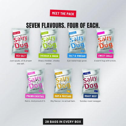Salty Dog Crisps Variety Pack 28 x 40g