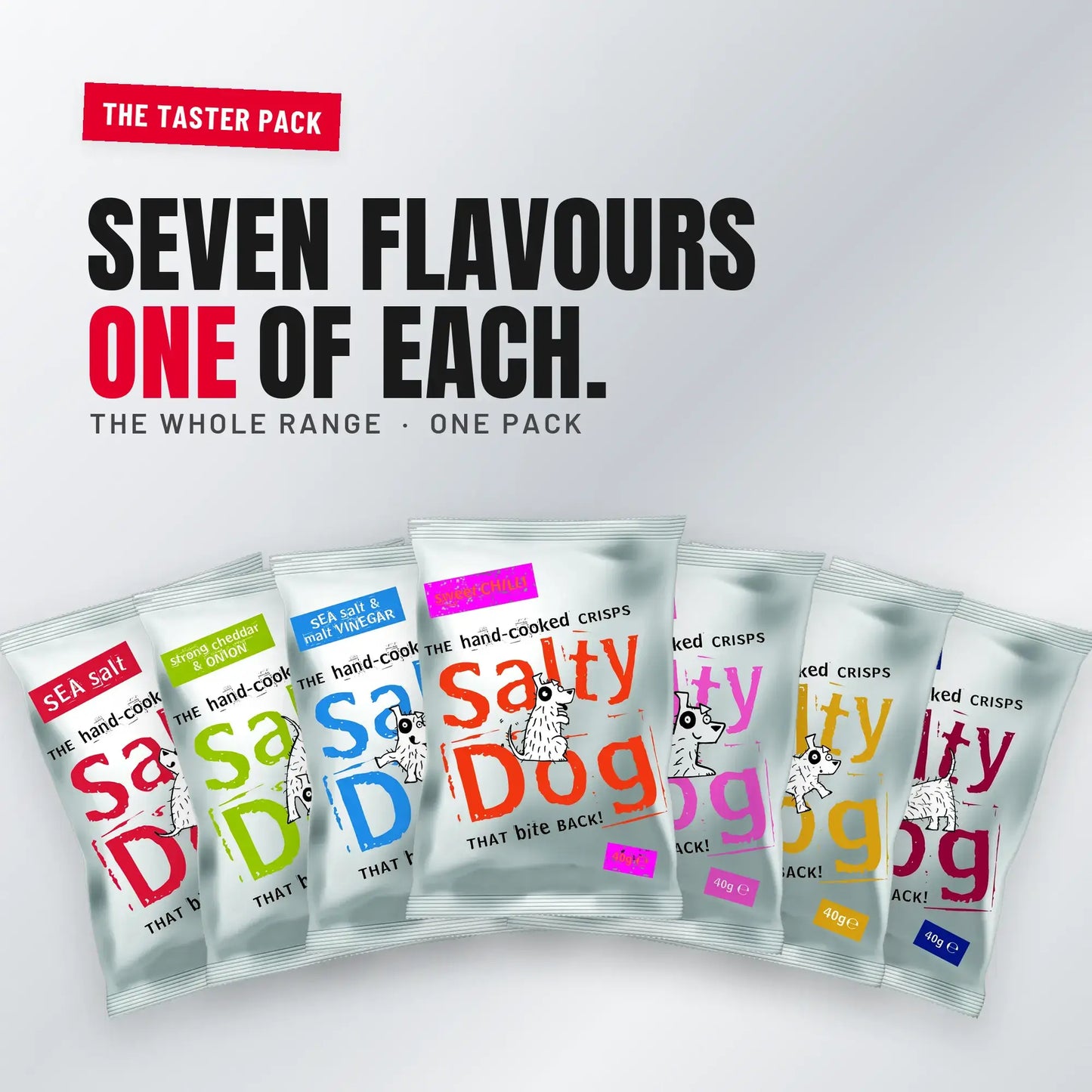 Salty Dog Crisps Taster Pack 7 x 40g