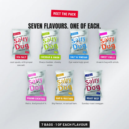 Salty Dog Crisps Taster Pack 7 x 40g