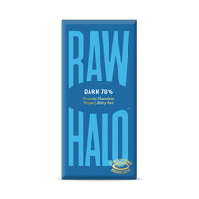 Case of 10 x 70g Organic Dark 76% Raw Chocolate from Raw Halo.