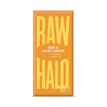 Case of 10 x 70g Organic Dark & Salted Caramel Raw Chocolate from Raw Halo.