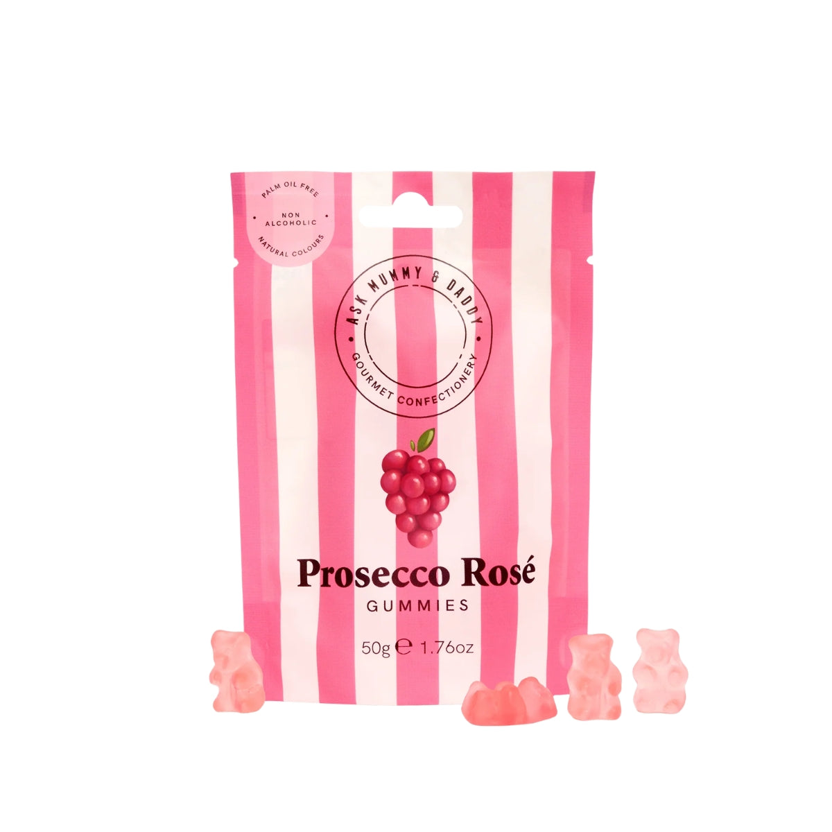 Ask Mummy & Daddy Prosecco Rose Gummies 50g - Case of 16