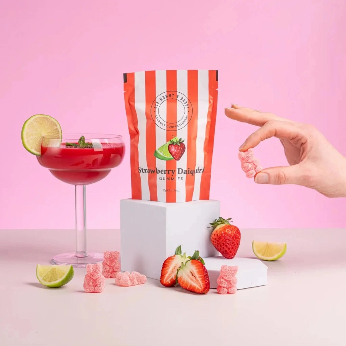 Ask Mummy & Daddy Strawberry Daiquiri Cocktail Gummies 50g - Case of 16