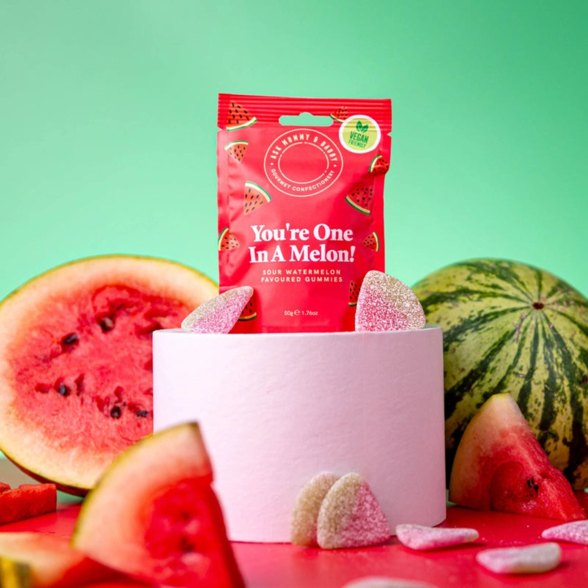 Ask Mummy & Daddy You're One in A Melon! Pouch 50g - Case of 16
