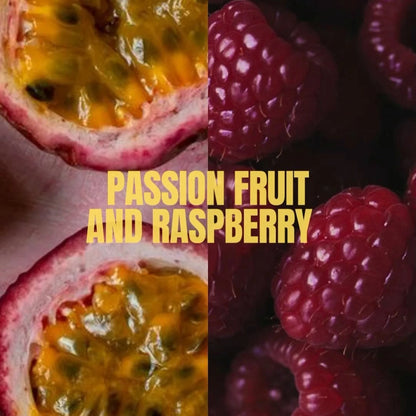 Agua de Madre - Passionfruit & Raspberry Ingredients Close Up