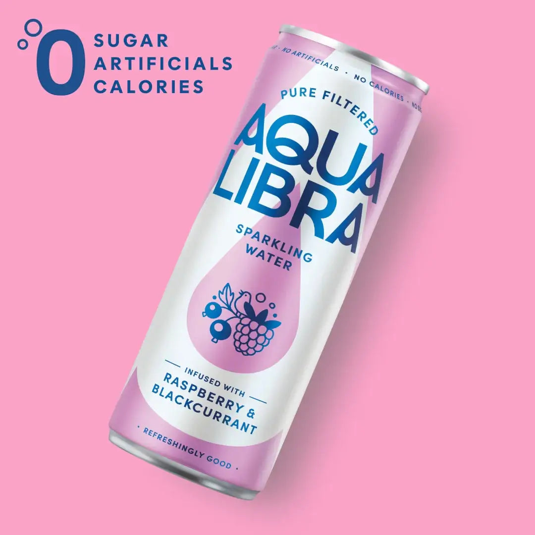 Aqua Libra Raspberry & Blackcurrant Sparkling Water 330ml