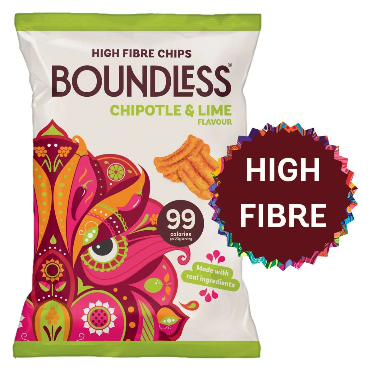 Boundless - Activated Chips Chipotle and Lime Chips 24 x 23g