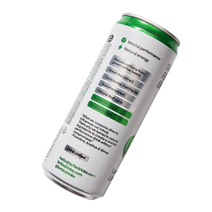 Brite Drinks - Lemon Lime Natural Nootropic Drink 330ml Label