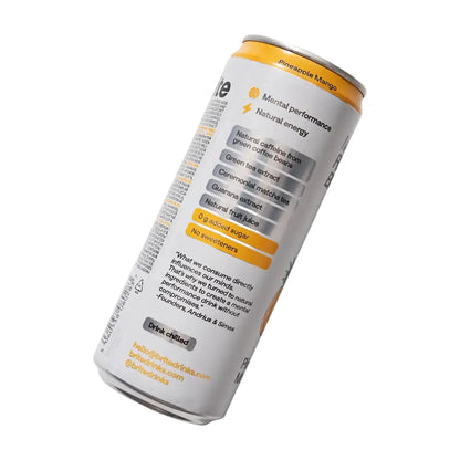 Brite Drinks - Pineapple & Mango Natural Nootropic Drink 330ml Label