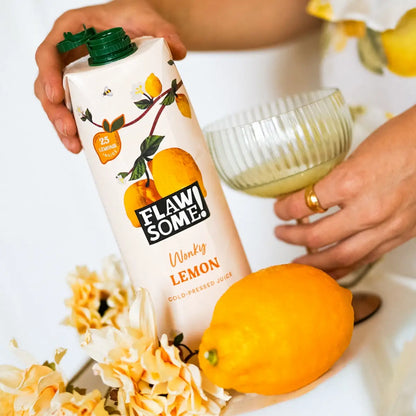 Flawsome! Drinks Lemon Cold-Pressed Juice 1L - Case of 6