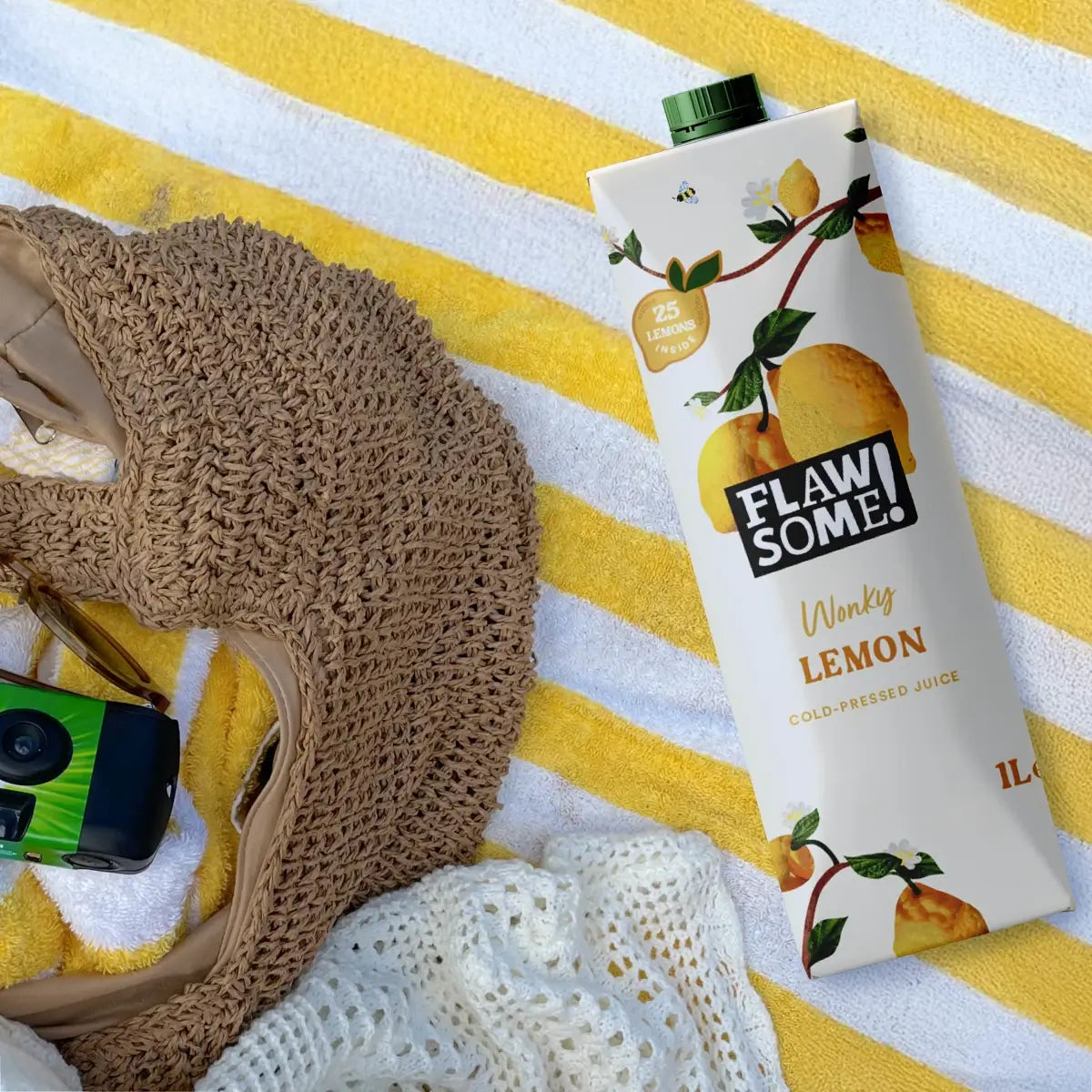 Flawsome! Drinks Lemon Cold-Pressed Juice 1L - Case of 6