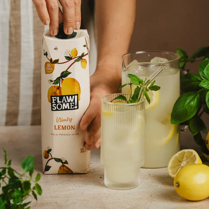 Flawsome! Drinks Lemon Cold-Pressed Juice 1L - Case of 6