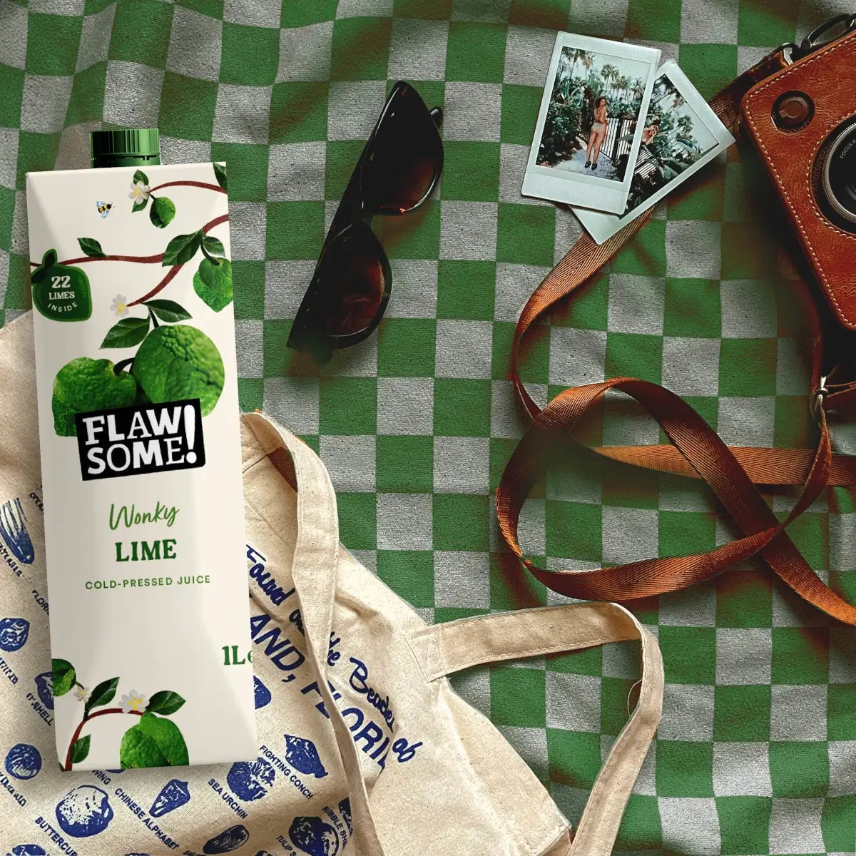 Flawsome! Drinks Lime Cold-Pressed Juice 1L - Case of 6