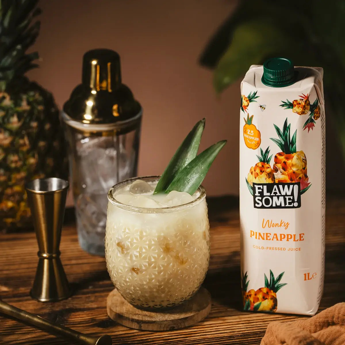 Flawsome! Drinks Pineapple Cold-Pressed Juice 1L - Case of 12