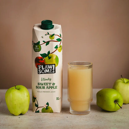 Flawsome! Drinks Sweet & Sour Apple Cold-Pressed Juice 1L - Case of 12