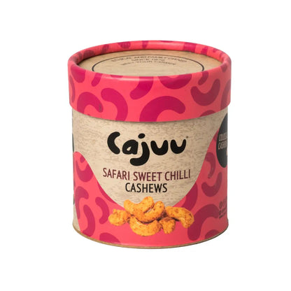 Cajuu Safari Sweet Chilli Cashew Tube 100g - Case of 6