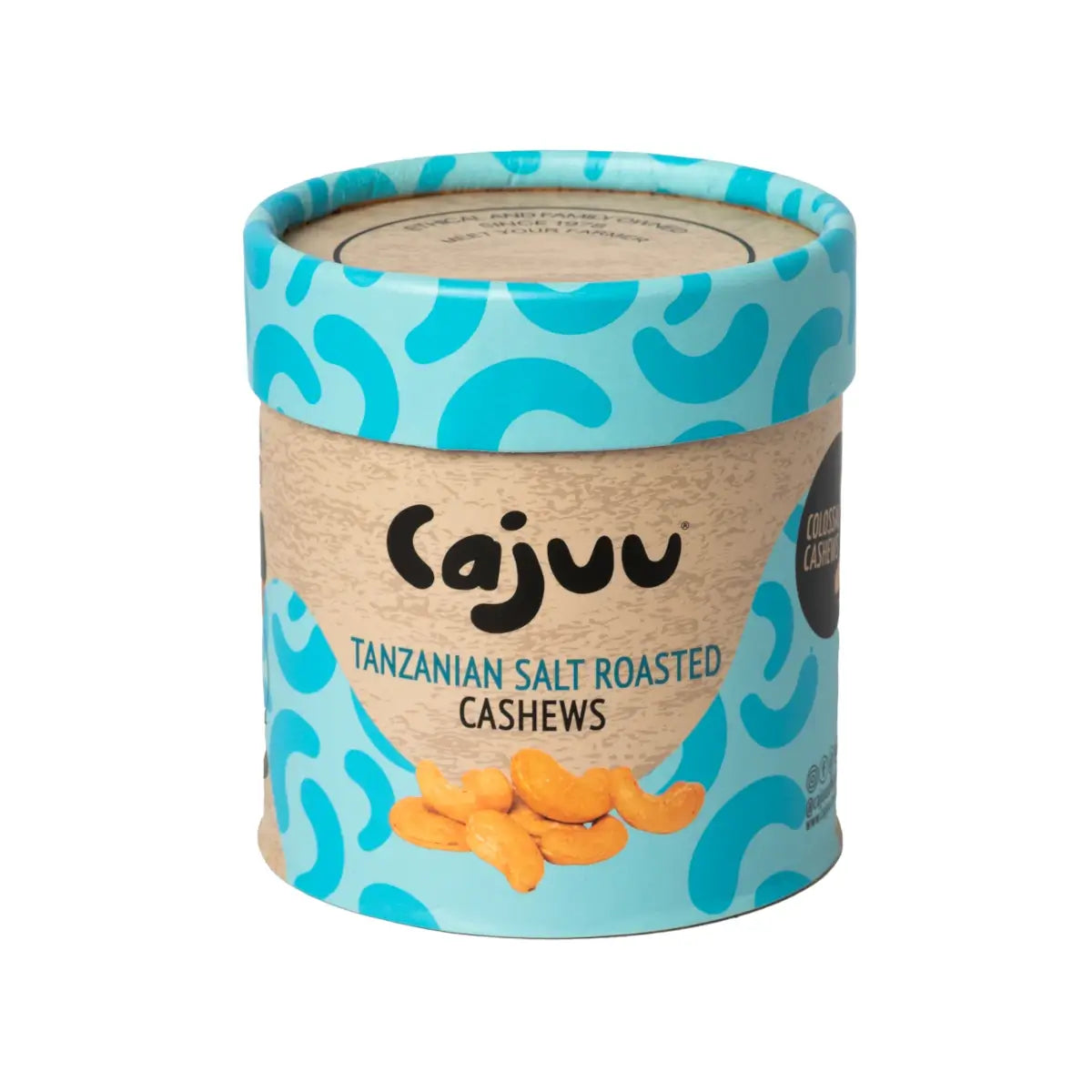 Cajuu Tanzanian Salt Roasted Cashew  Tube 100g - Case of 6