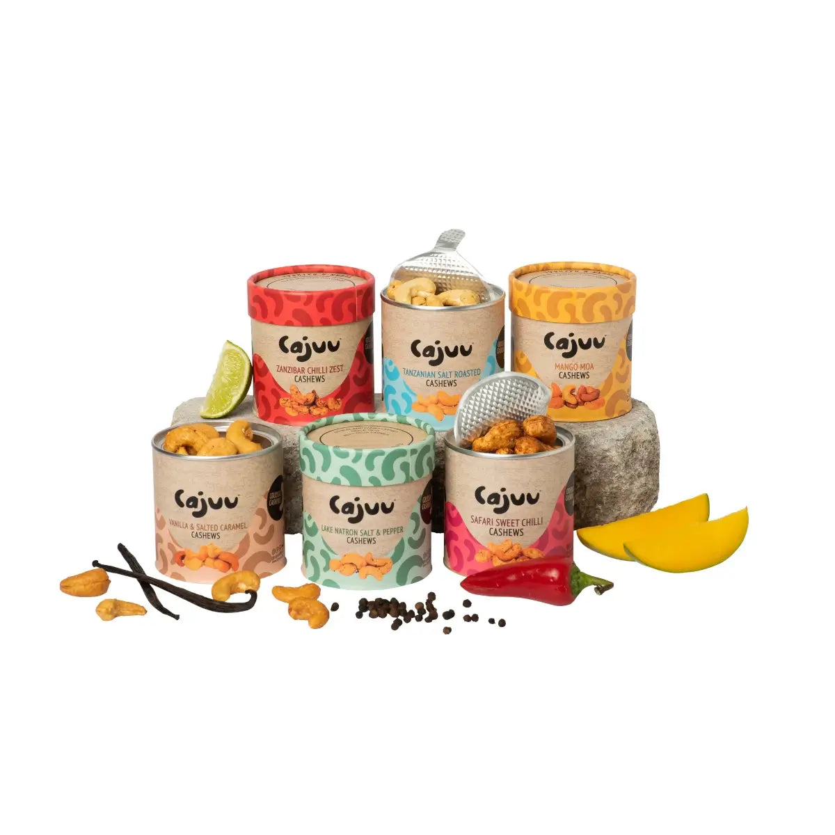 Cajuu Cashews Whole Range Open
