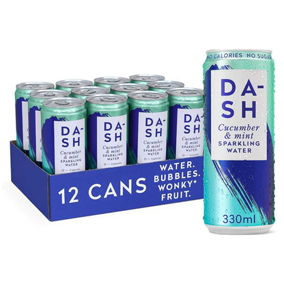Dash Water Sparkling Cucumber & Mint 330ml - Case of 12