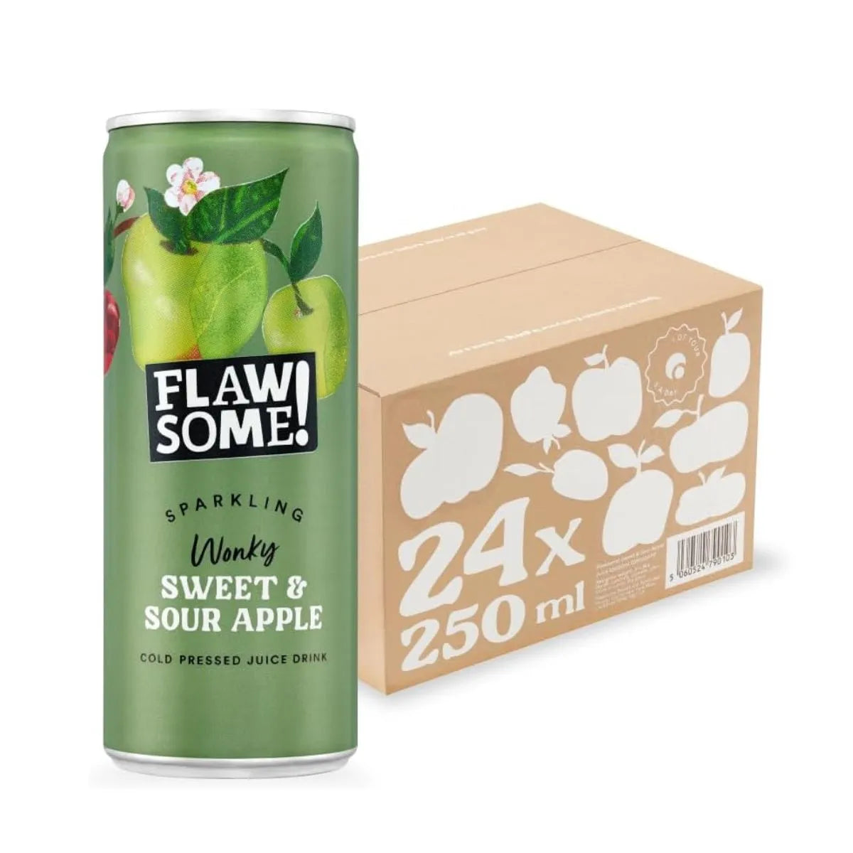 flawsome sweet and sour apple 24 x 250ml