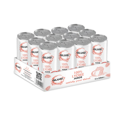 Glug! 100% Lychee Juice 12 x 320ml