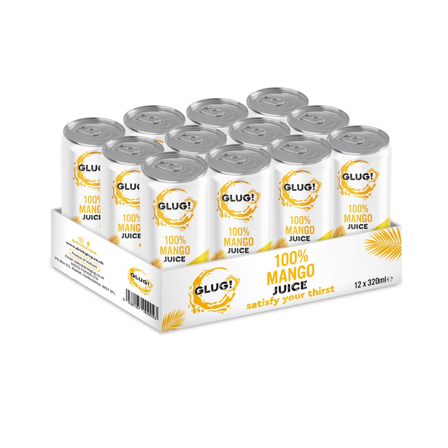 Glug! 100% Mango Juice 12 x 320ml