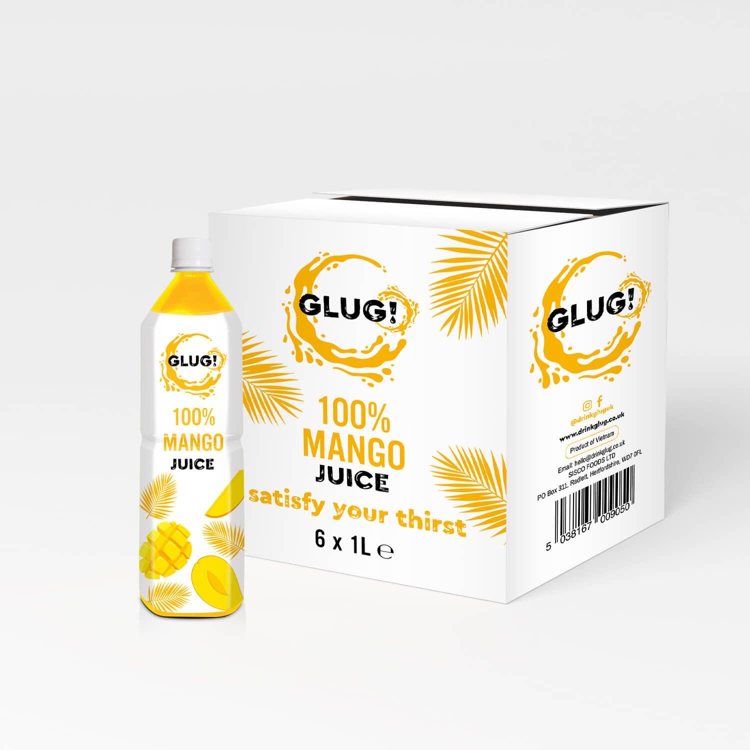 Glug! 100% Mango Juice 6 x 1L