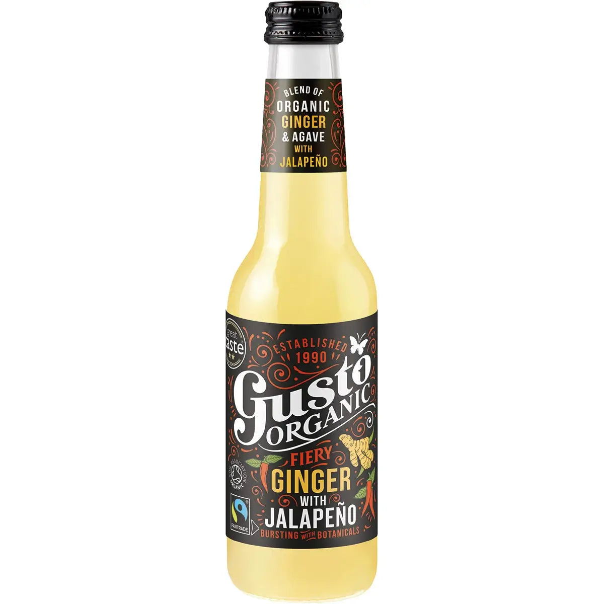 Gusto Organic Fiery Ginger with Jalapeno 12 x 275ml