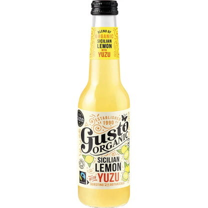 Gusto Organic Sicilian Lemon with Yuzu 12 x 275ml