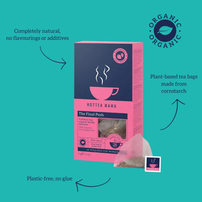 HotTea Mama - Organic The Final Push Raspberry Leaf Tea 8 x 20g