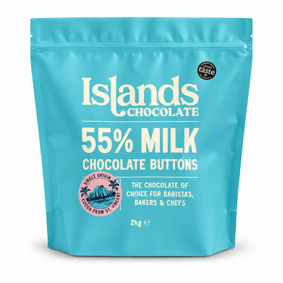 Islands Chocolate - 55% Milk Chocolate Buttons 2kg Bag