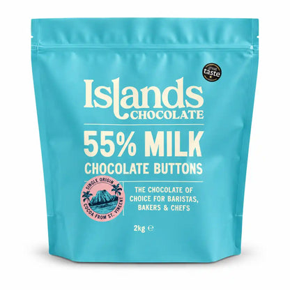 Islands Chocolate - 55% Milk Chocolate Buttons 2kg Bag