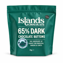 Islands Chocolate - 65% Dark Chocolate Buttons 2kg Bag