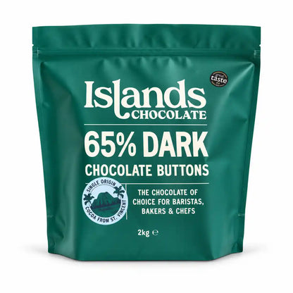 Islands Chocolate - 65% Dark Chocolate Buttons 2kg Bag