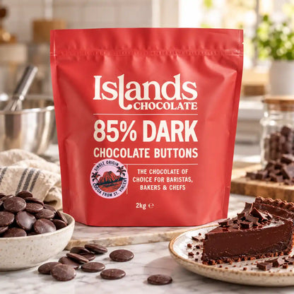 Islands Chocolate - 85% Dark Chocolate Buttons 2kg Bag
