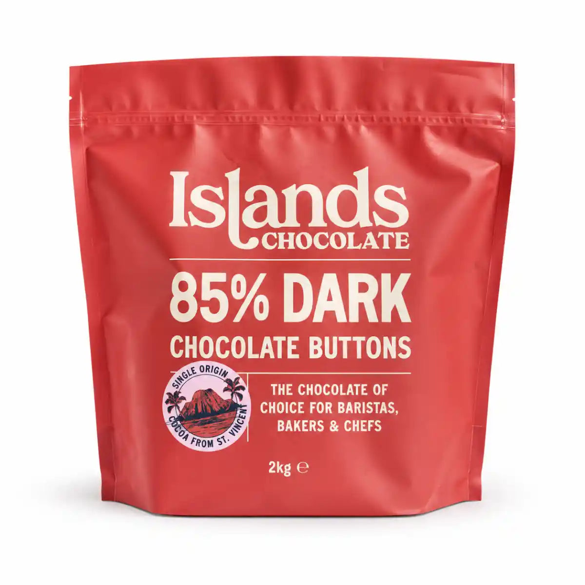 Islands Chocolate - 85% Dark Chocolate Buttons 2kg Bag