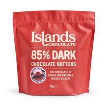 Islands Chocolate - 85% Dark Chocolate Buttons 2kg Bag